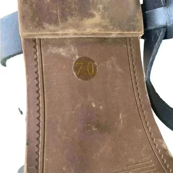 Steve Madden women’s Agathist black/ brown Sandals sz 7 great used condition - Picture 4 of 4